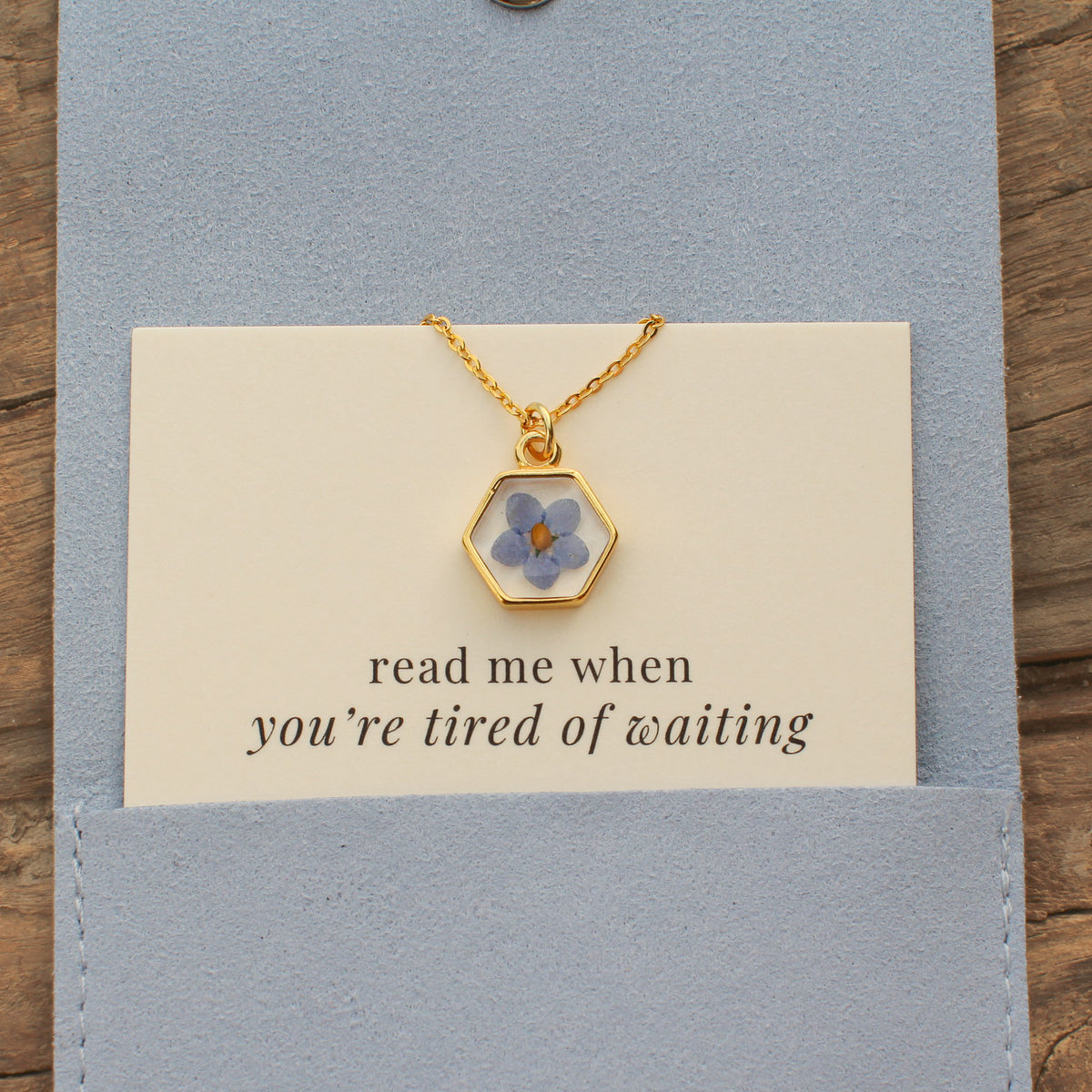 Forget-Me-Not Mustard Seed - Necklace