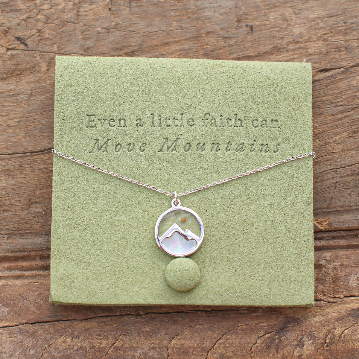 Faith Moves Mountains - Mother of Pearl Necklace