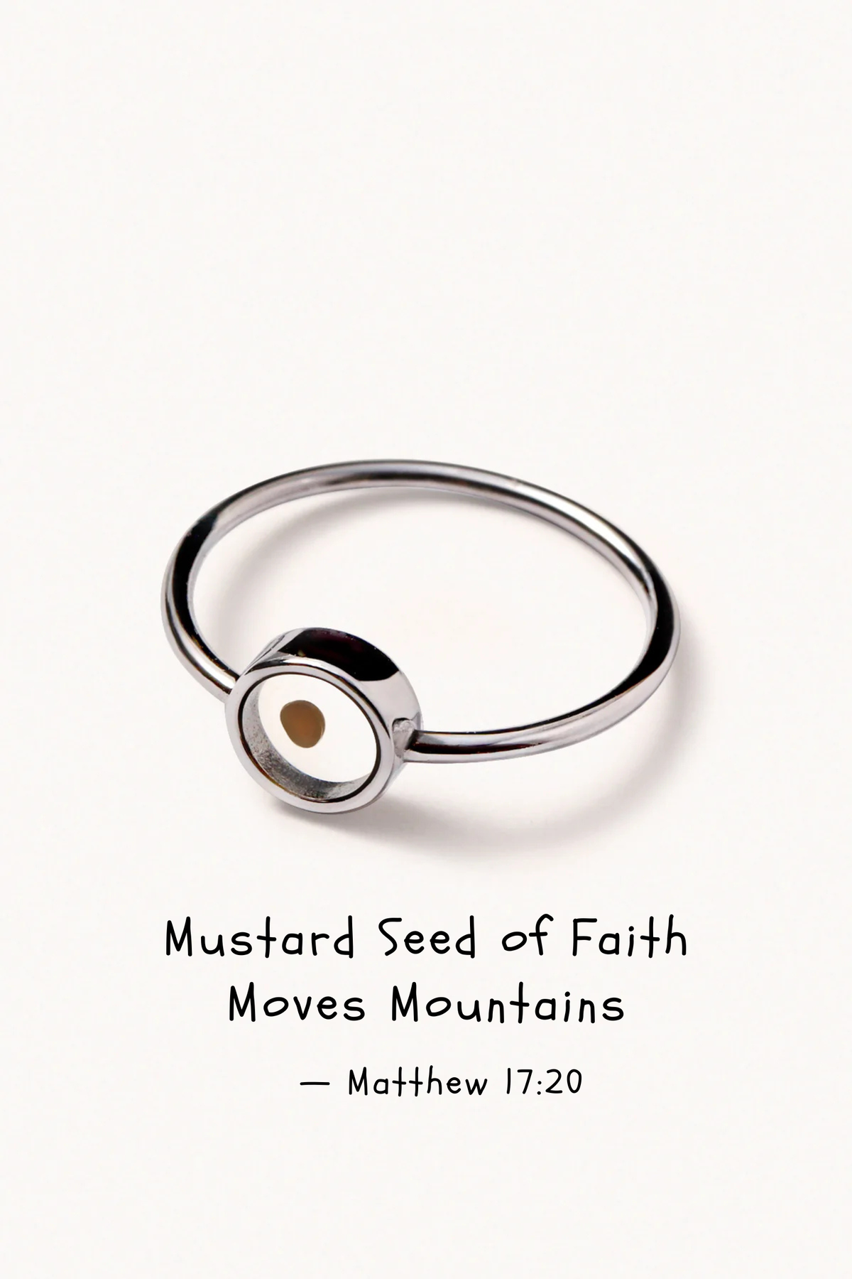 Thin Bezel Mustard Seed - Ring