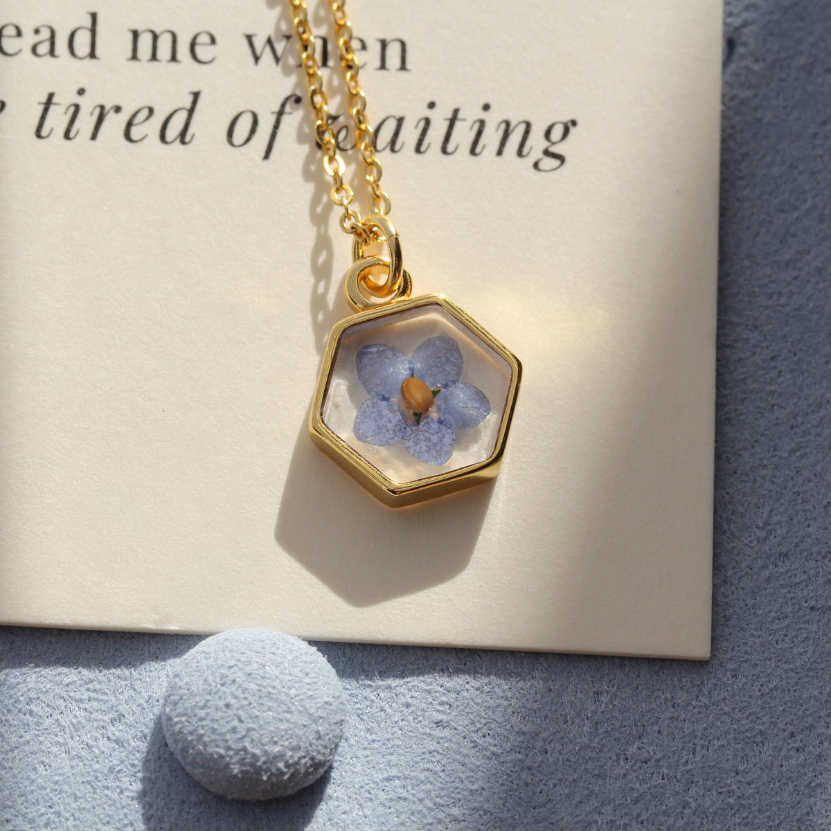 Forget-Me-Not Mustard Seed - Necklace