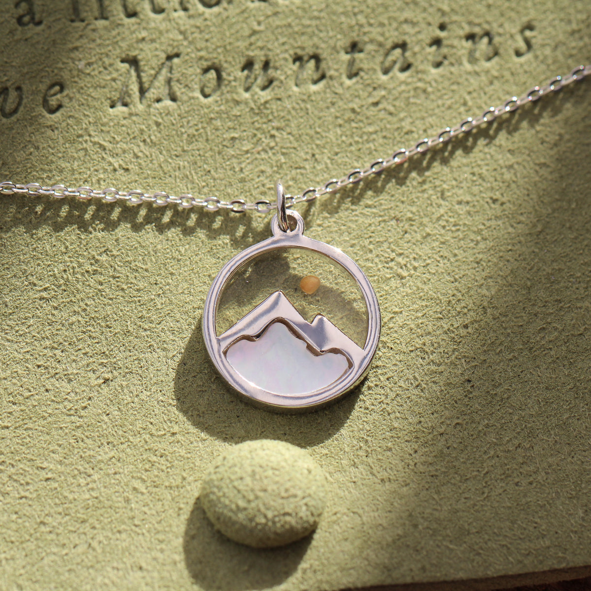 Faith Moves Mountains - Mother of Pearl Necklace