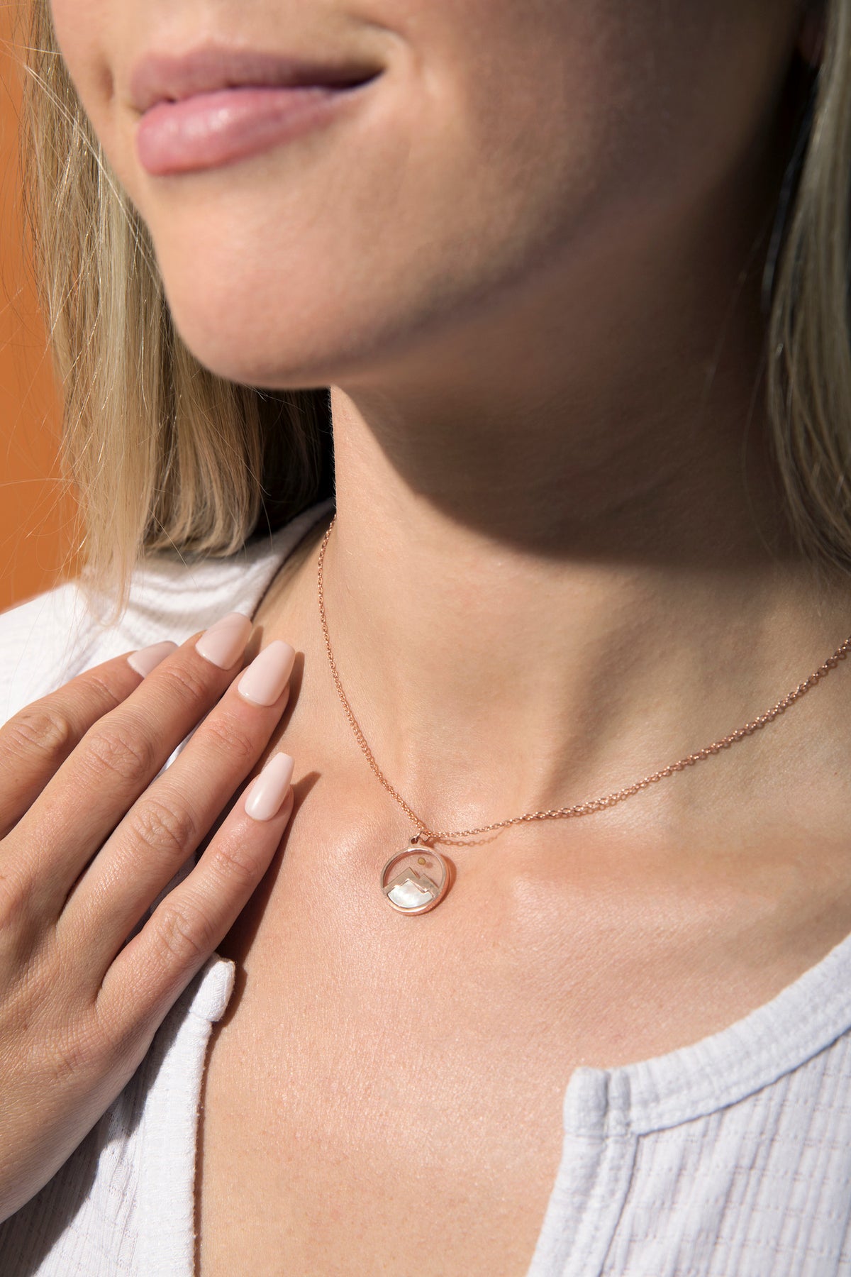Faith Moves Mountains - Mother of Pearl Necklace
