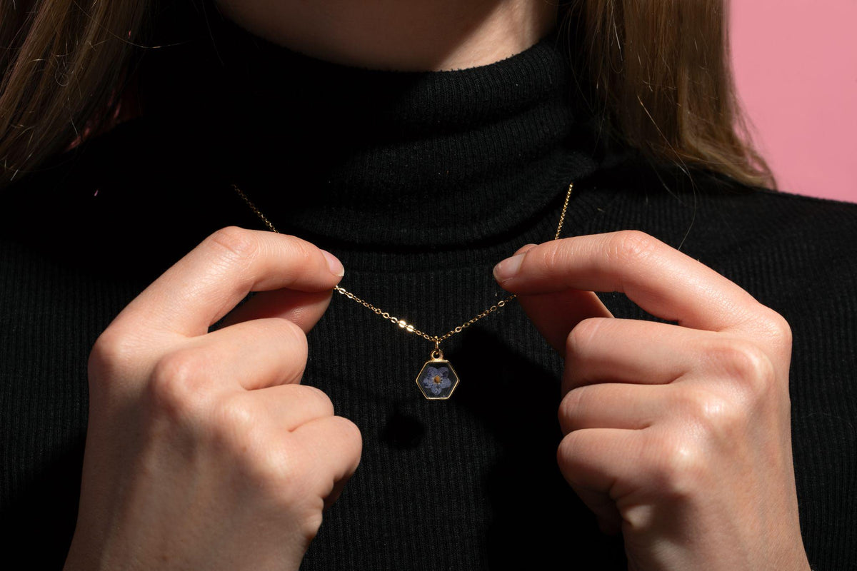 Forget-Me-Not Mustard Seed - Necklace